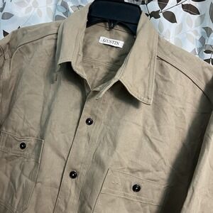 Gustin Heavy Workshirt Men's 2XL - CANVAS Khaki | Chin Strap
